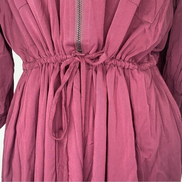 TORRID BURGUNDY PURPLE ZIP CHALLIS SHIRT DRESS 3X - Picture 13 of 16